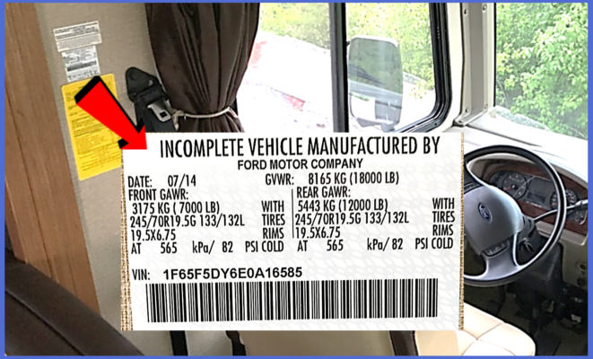 Tire Information on class a motor home